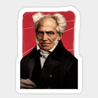 German philosopher Arthur Schopenhauer illustration Sticker